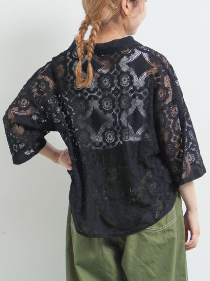 レースシャツ（ブラック/オレンジ/ブラウン/グリーン/クリーム）｜SM2（エスエムツー）通販