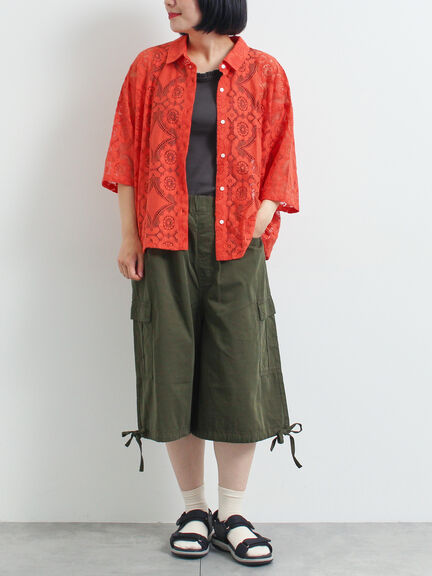 レースシャツ（ブラック/オレンジ/ブラウン/グリーン/クリーム）｜SM2（エスエムツー）通販