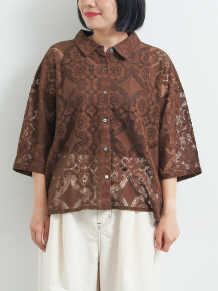 レースシャツ（ブラック/オレンジ/ブラウン/グリーン/クリーム）｜SM2（エスエムツー）通販