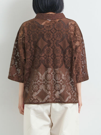 レースシャツ（ブラック/オレンジ/ブラウン/グリーン/クリーム）｜SM2（エスエムツー）通販