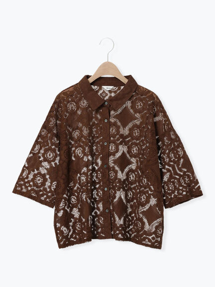 レースシャツ（ブラック/オレンジ/ブラウン/グリーン/クリーム）｜SM2（エスエムツー）通販