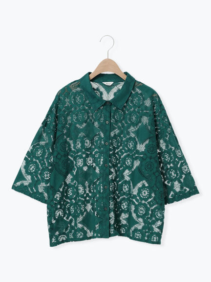 レースシャツ（ブラック/オレンジ/ブラウン/グリーン/クリーム）｜SM2（エスエムツー）通販