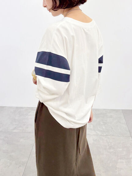 [接触冷感]ナンバリングプリントTシャツ（オフホワイト/チャコールグレー/グリーン/クリーム）｜SM2（エスエムツー）通販