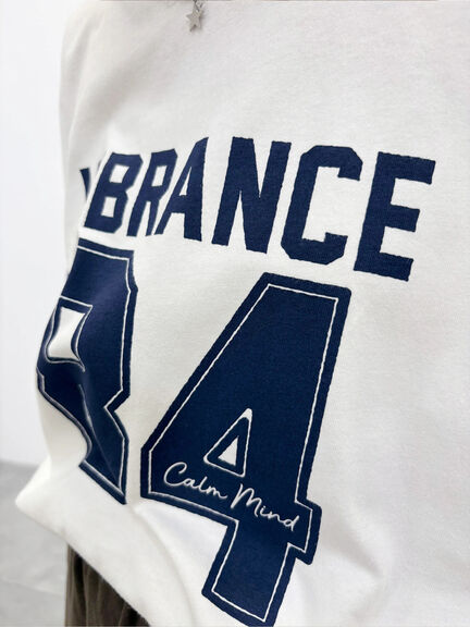 [接触冷感]ナンバリングプリントTシャツ（オフホワイト/チャコールグレー/グリーン/クリーム）｜SM2（エスエムツー）通販