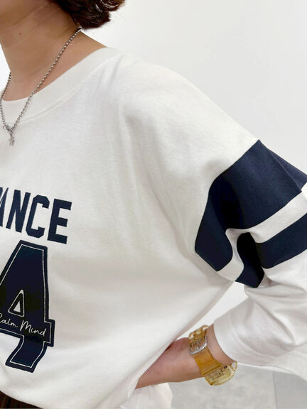 [接触冷感]ナンバリングプリントTシャツ（オフホワイト/チャコールグレー/グリーン/クリーム）｜SM2（エスエムツー）通販