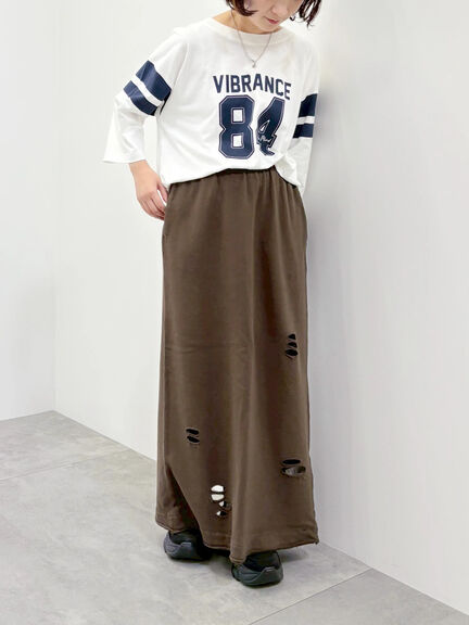 [接触冷感]ナンバリングプリントTシャツ（オフホワイト/チャコールグレー/グリーン/クリーム）｜SM2（エスエムツー）通販