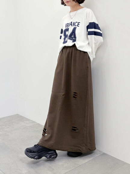 [接触冷感]ナンバリングプリントTシャツ（オフホワイト/チャコールグレー/グリーン/クリーム）｜SM2（エスエムツー）通販