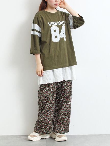 [接触冷感]ナンバリングプリントTシャツ（オフホワイト/チャコールグレー/グリーン/クリーム）｜SM2（エスエムツー）通販