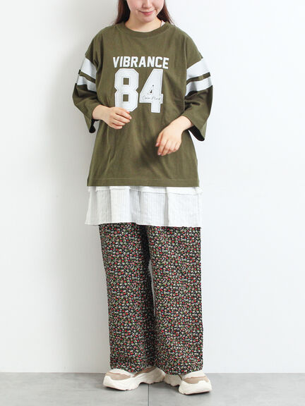 [接触冷感]ナンバリングプリントTシャツ（オフホワイト/チャコールグレー/グリーン/クリーム）｜SM2（エスエムツー）通販