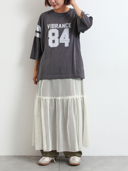 [接触冷感]ナンバリングプリントTシャツ（オフホワイト/チャコールグレー/グリーン/クリーム）｜SM2（エスエムツー）通販