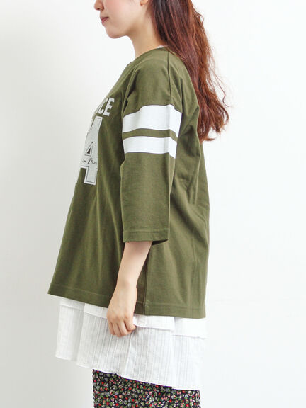 [接触冷感]ナンバリングプリントTシャツ（オフホワイト/チャコールグレー/グリーン/クリーム）｜SM2（エスエムツー）通販