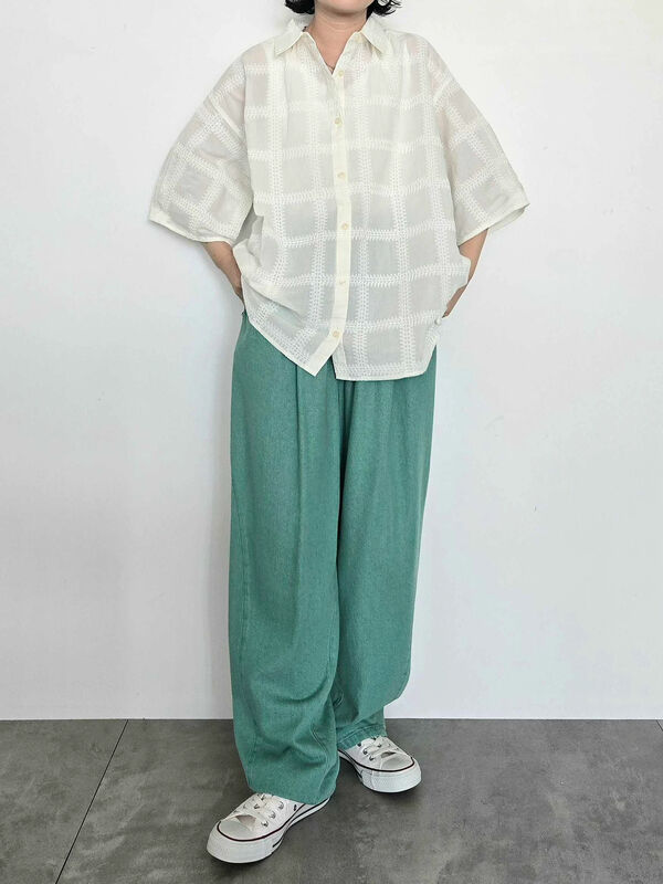 トップス 80s I.S. Linen Patchwork Shirt LHP｜CHRONOIZM/クロノイズム/FLOWER KNIT | Rakuten Fashion(楽天