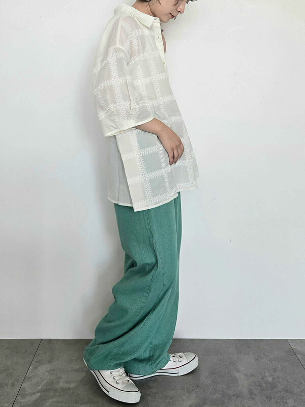 NAPTIME 刺繍入りシャツ　ホワイト　Mサイズ OVERSIZED EMBROIDERED T-SHIRT オーバーサイズ刺繍シャツ｜COS