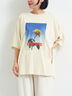 [接触冷感]バックシャーリング転写プリントTシャツ（クリーム）｜SM2（エスエムツー）通販