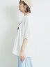 [接触冷感]バックシャーリング転写プリントTシャツ（オフホワイト/ブラック/ピンク/クリーム）｜SM2（エスエムツー）通販