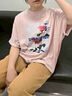 [接触冷感]バックシャーリング転写プリントTシャツ（オフホワイト/ブラック/ピンク/クリーム）｜SM2（エスエムツー）通販
