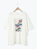 [接触冷感]バックシャーリング転写プリントTシャツ（オフホワイト/ブラック/ピンク/クリーム）｜SM2（エスエムツー）通販