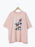 [接触冷感]バックシャーリング転写プリントTシャツ（オフホワイト/ブラック/ピンク/クリーム）｜SM2（エスエムツー）通販
