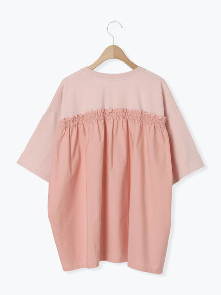 [接触冷感]バックシャーリング転写プリントTシャツ（オフホワイト/ブラック/ピンク/クリーム）｜SM2（エスエムツー）通販