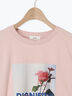 [接触冷感]バックシャーリング転写プリントTシャツ（オフホワイト/ブラック/ピンク/クリーム）｜SM2（エスエムツー）通販