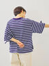 マルチボーダー袖スリットリボンTシャツ（ピンク/レッド/ベージュ/グリーン/ネイビー）｜SM2（エスエムツー）通販