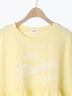 [接触冷感]切替ギャザーロゴプリントフレンチ袖Tシャツ（オフホワイト/チャコールグレー/イエロー）｜SM2（エスエムツー）通販