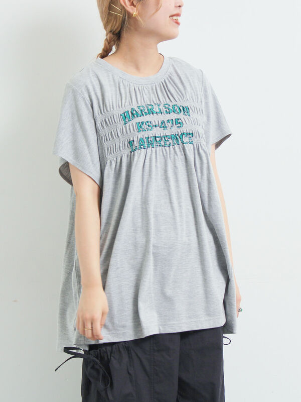 [接触冷感]シャーリングロゴプリントTシャツ（グレー）｜SM2（エスエムツー）通販