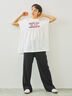 [接触冷感]シャーリングロゴプリントTシャツ（オフホワイト/グレー/チャコールグレー/レッド）｜SM2（エスエムツー）通販