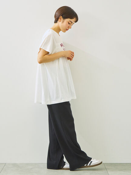 [接触冷感]シャーリングロゴプリントTシャツ（オフホワイト/グレー/チャコールグレー/レッド）｜SM2（エスエムツー）通販