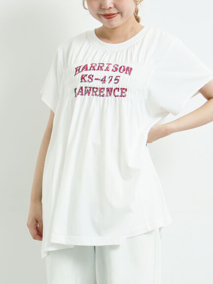 [接触冷感]シャーリングロゴプリントTシャツ（オフホワイト/グレー/チャコールグレー/レッド）｜SM2（エスエムツー）通販