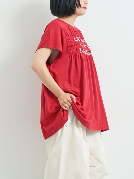 [接触冷感]シャーリングロゴプリントTシャツ（オフホワイト/グレー/チャコールグレー/レッド）｜SM2（エスエムツー）通販