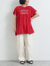 [接触冷感]シャーリングロゴプリントTシャツ（オフホワイト/グレー/チャコールグレー/レッド）｜SM2（エスエムツー）通販