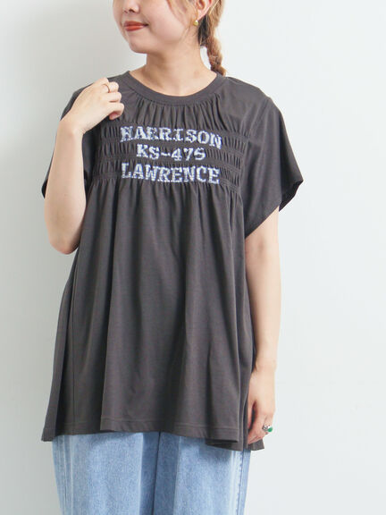 [接触冷感]シャーリングロゴプリントTシャツ（オフホワイト/グレー/チャコールグレー/レッド）｜SM2（エスエムツー）通販