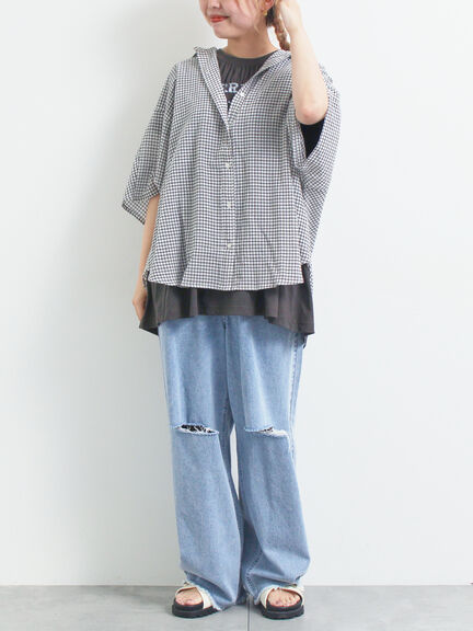 [接触冷感]シャーリングロゴプリントTシャツ（オフホワイト/グレー/チャコールグレー/レッド）｜SM2（エスエムツー）通販