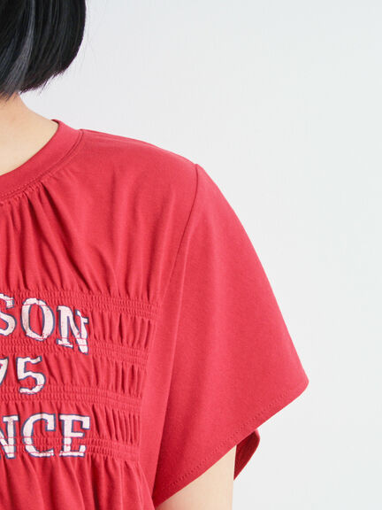 [接触冷感]シャーリングロゴプリントTシャツ（オフホワイト/グレー/チャコールグレー/レッド）｜SM2（エスエムツー）通販