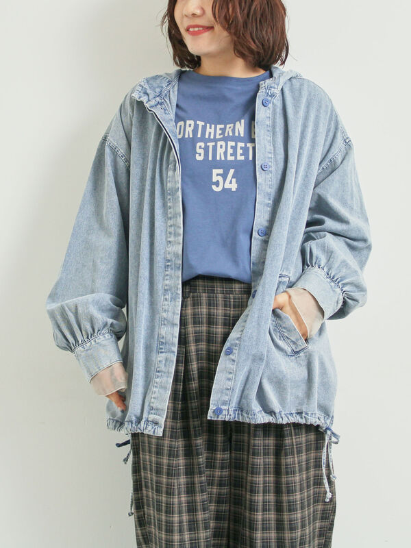 フードシャツジャケット（ブルー）｜SM2（エスエムツー）通販