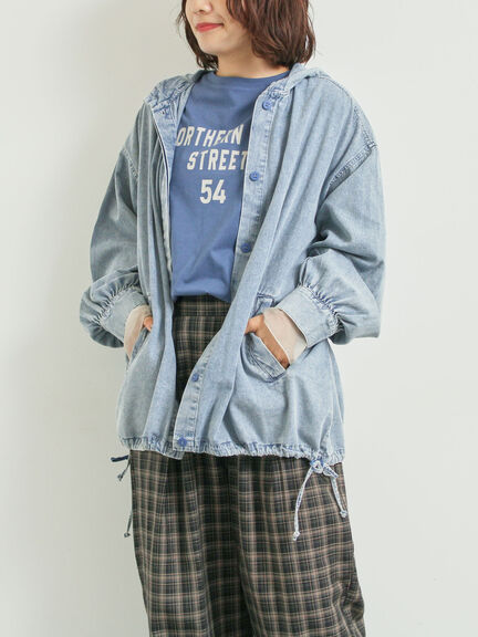 フードシャツジャケット（ブラック/レッド/ブルー）｜SM2（エスエムツー）通販