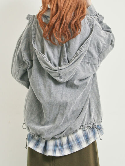 フードシャツジャケット（ブラック/レッド/ブルー）｜SM2（エスエムツー）通販