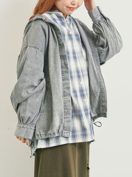 フードシャツジャケット（ブラック/レッド/ブルー）｜SM2（エスエムツー）通販