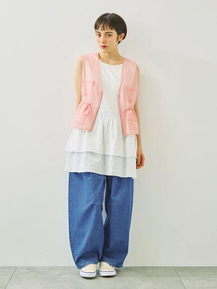 [接触冷感]配色ステッチパンツ（キャメル/カーキ/ネイビー/クリーム）｜SM2（エスエムツー）通販