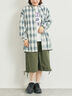 オンブレチェック裾ドロストシャツ(ブラック/ピンク/イエロー/グリーン/ネイビー)|SM2(エスエムツー)通販