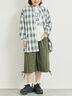 オンブレチェック裾ドロストシャツ(ブラック/ピンク/イエロー/グリーン/ネイビー)|SM2(エスエムツー)通販