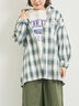 オンブレチェック裾ドロストシャツ(ブラック/ピンク/イエロー/グリーン/ネイビー)|SM2(エスエムツー)通販