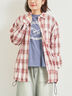 オンブレチェック裾ドロストシャツ(ブラック/ピンク/イエロー/グリーン/ネイビー)|SM2(エスエムツー)通販