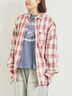 オンブレチェック裾ドロストシャツ(ブラック/ピンク/イエロー/グリーン/ネイビー)|SM2(エスエムツー)通販