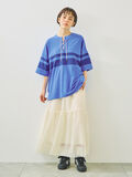 [接触冷感]編み上げラインTシャツ（ブルー）｜SM2（エスエムツー）通販