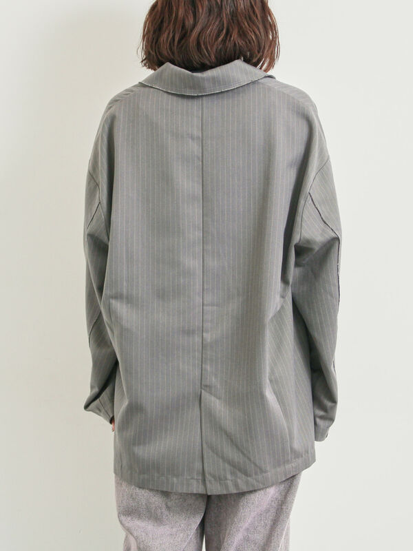 セール】 カットアウトダブルジャケット（グレー/ブラウン/カーキ