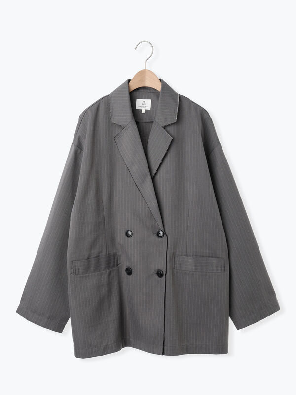 セール】 カットアウトダブルジャケット（グレー/ブラウン/カーキ