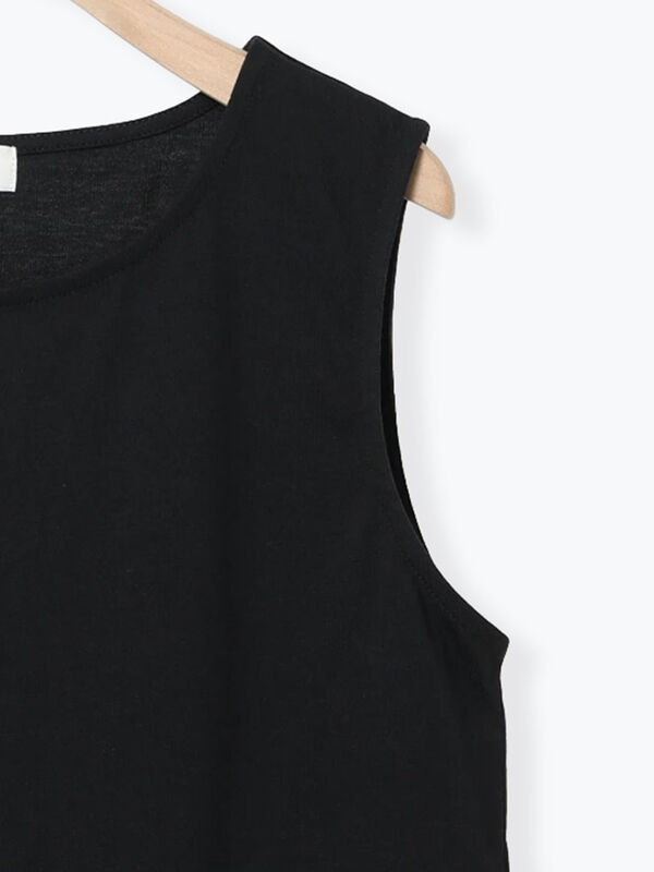 セール】 【接触冷感】裾レースノースリーブカットソー（オフホワイト