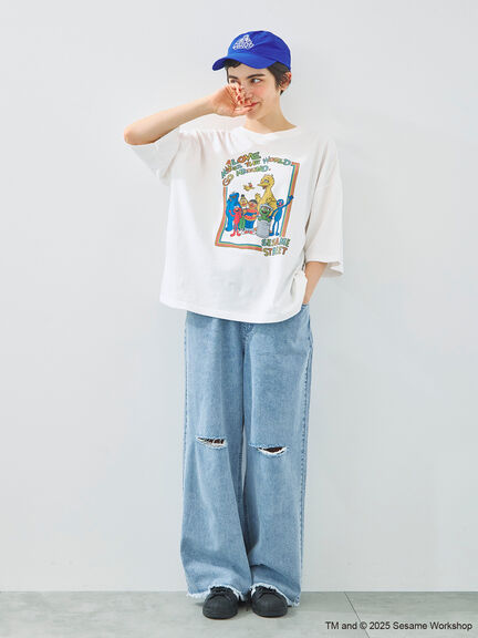 【SESAME STREET meets SM2】刺繍キャップ（ベージュ/ブルー）｜SM2（エスエムツー）通販